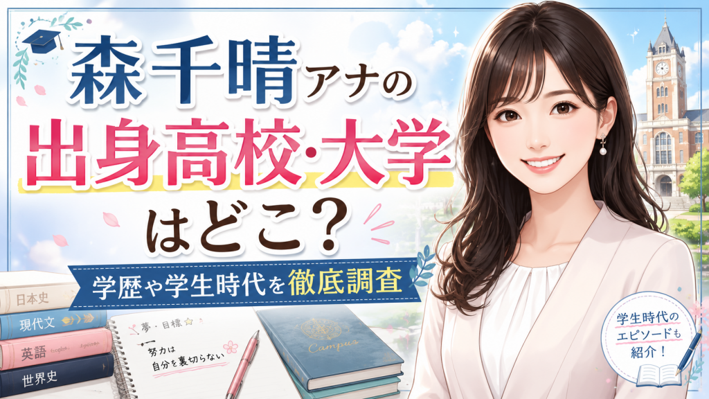 森千晴アナの出身高校・大学はどこ？学歴や学生時代を徹底調査