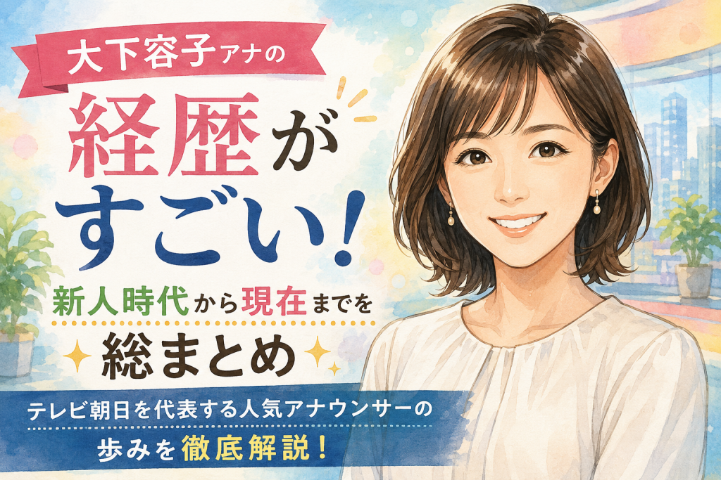 大下容子アナの経歴がすごい！新人時代から現在までを総まとめ