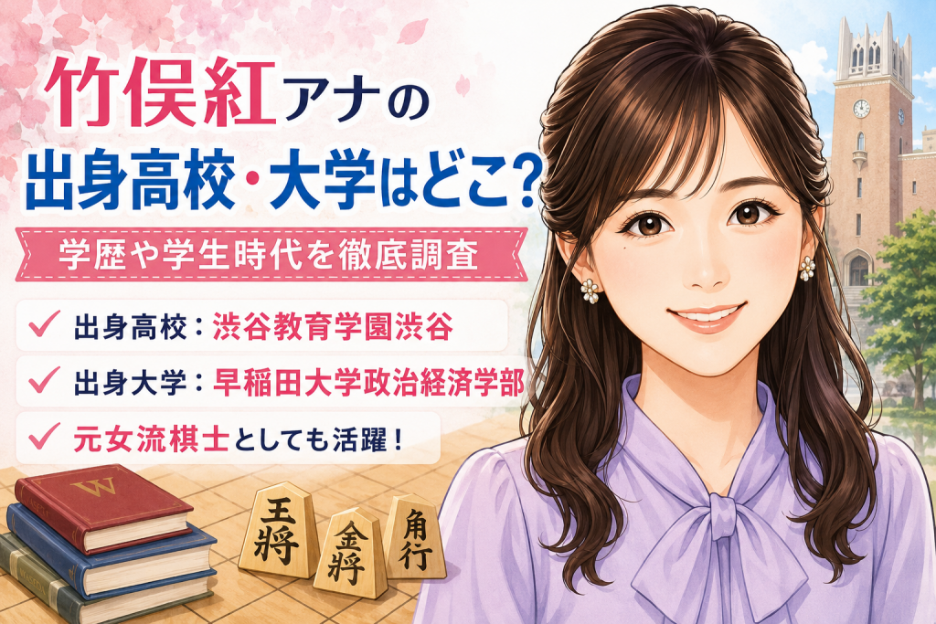竹俣紅アナの出身高校・大学はどこ？学歴や学生時代を徹底調査