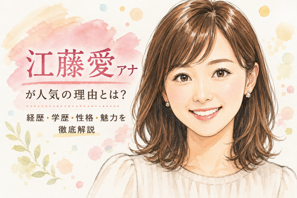 江藤愛アナが人気の理由とは？経歴・学歴・性格・魅力を徹底解説