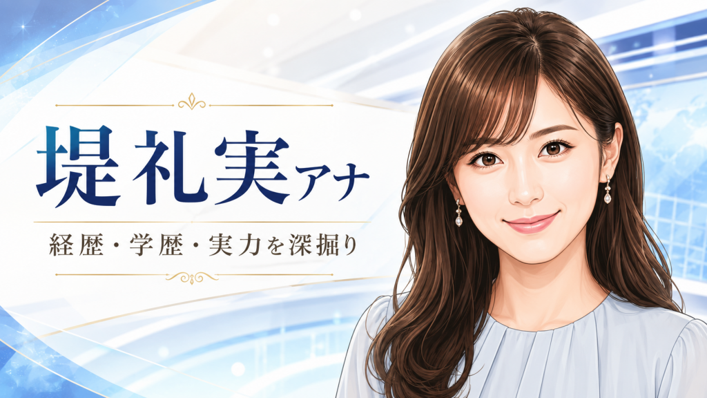 堤礼実アナ、美人だけじゃない！経歴・学歴・実力を徹底深掘り