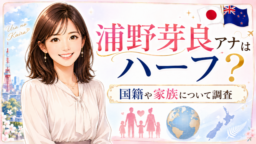 浦野芽良アナはハーフ？国籍や家族について調査！父親・母親・姉とのエピソードも紹