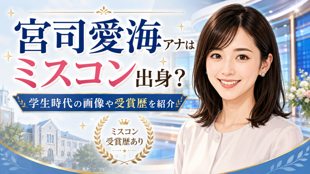 宮司愛海アナはミス早稲田？ミスコン受賞歴や大学時代のかわいい画像を調査