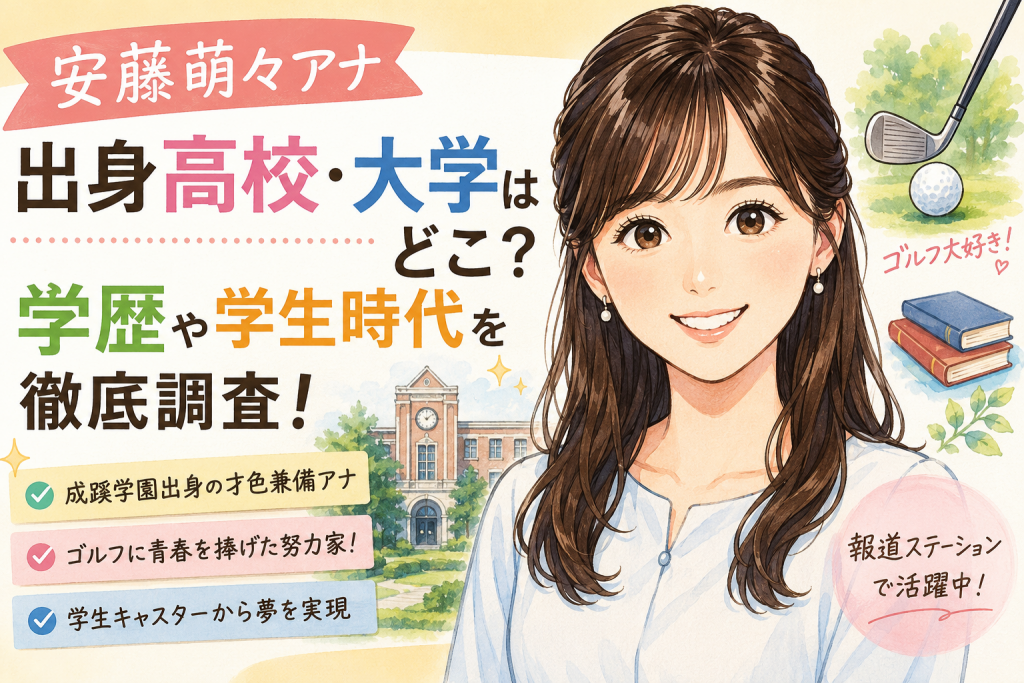 安藤萌々アナの出身高校・大学はどこ？学歴や学生時代を徹底調査！ゴルフ少女から人気アナになるまで