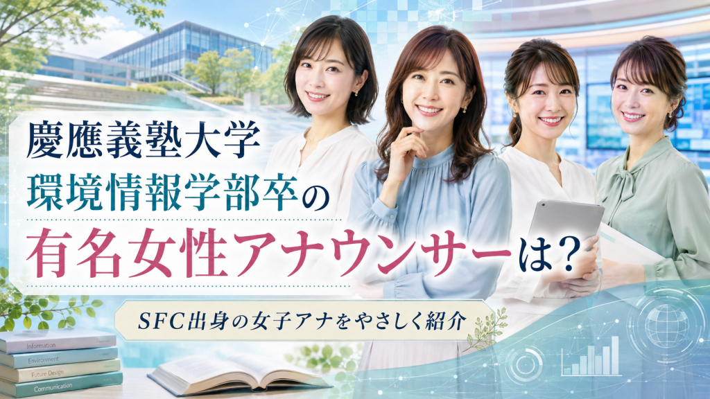 慶應義塾大学 環境情報学部を卒業した有名女性アナウンサーは誰？SFC出身の女子アナを紹介