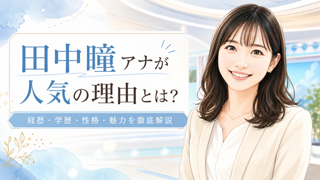 田中瞳アナが人気の理由7選！かわいいだけじゃない性格・経歴・学歴・魅力を徹底解説