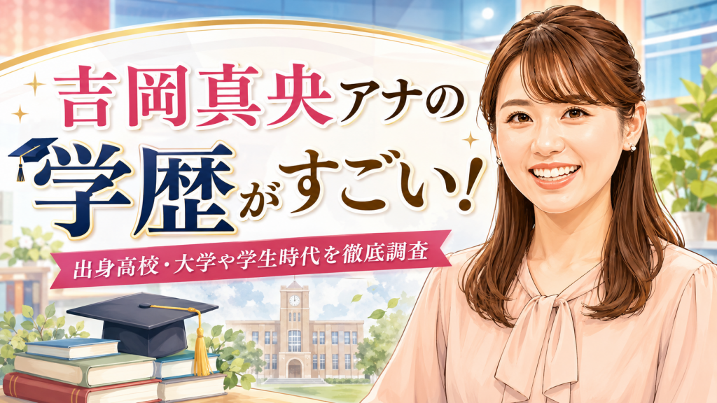 吉岡真央アナの学歴が華麗！高校・大学はどこ？学生時代のエピソードまとめ