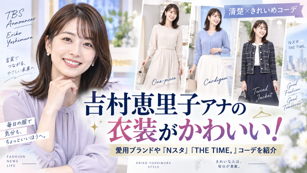 吉村恵里子アナの衣装がかわいい！着用ブランドやコーデを徹底紹介