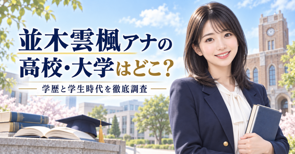並木雲楓アナの高校・大学はどこ？学歴と学生時代の活動を徹底調査